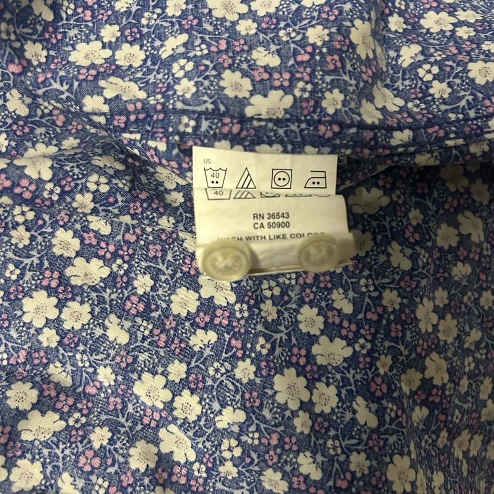 Tommy Hilfiger Navy Floral Button Down Shirt - Picture 5 of 7